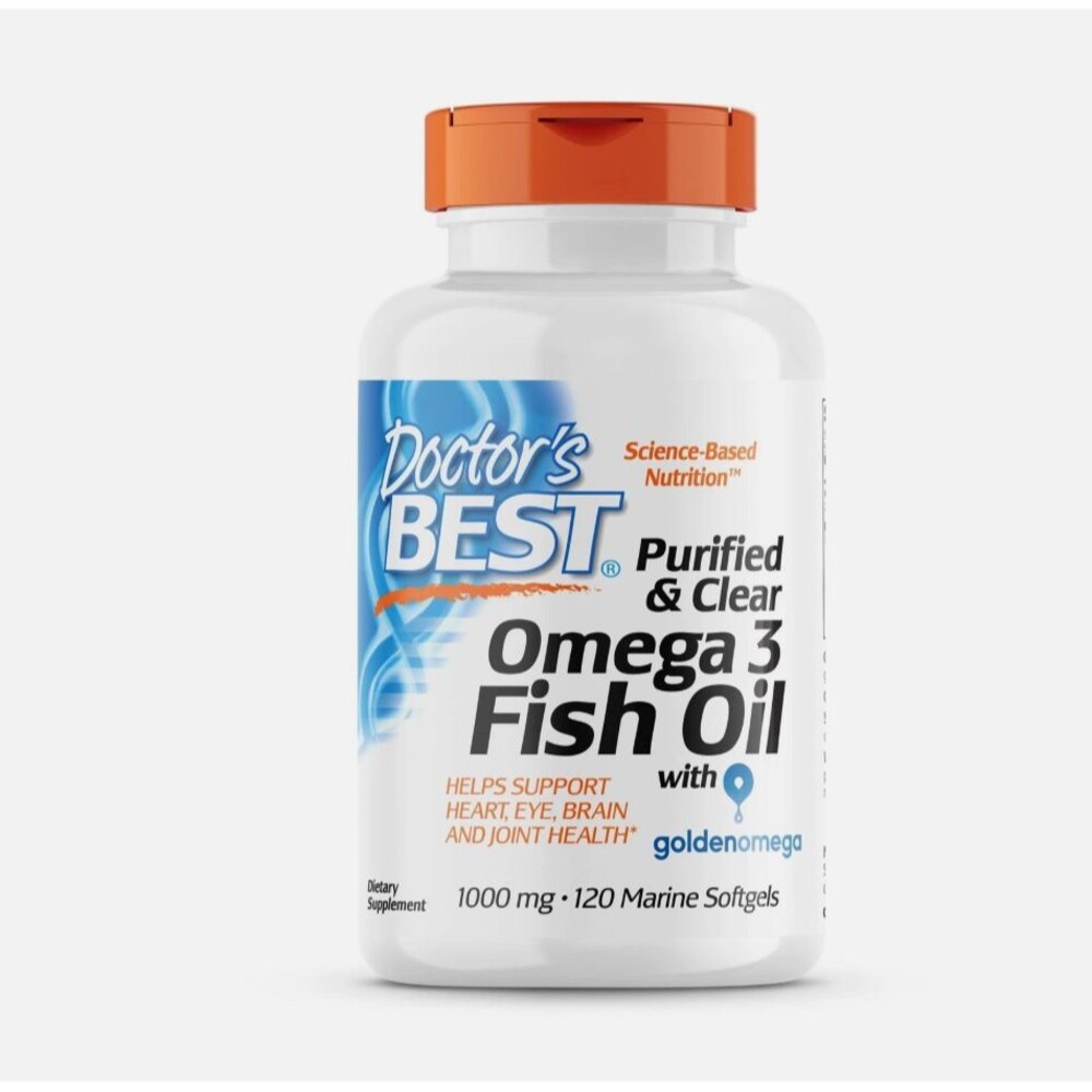 2Pack Doctor's Best Clear Omega 3 Fish Oil 120 Count High Purity 1000mg Exp:3/27